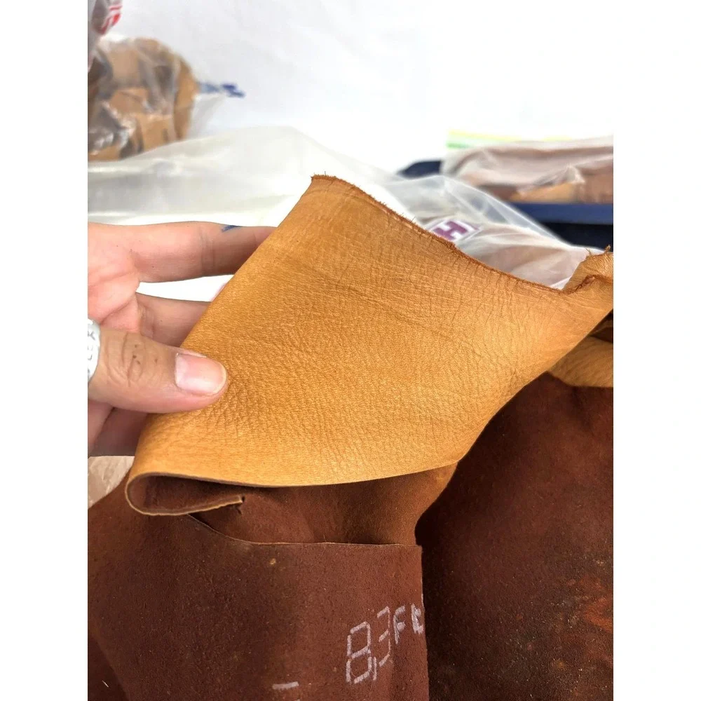 Genuine Leather Scrap Lot 8 LBS Mixed Pieces Upholstery Craft‎ DIY